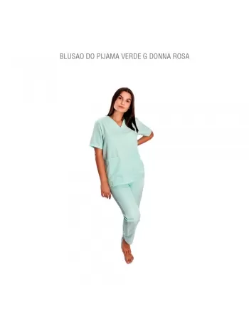 BLUSAO DO PIJAMA/SCRUBS VERDE G DONNA ROSA