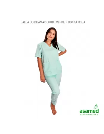 CALCA DO PIJAMA/SCRUBS VERDE P DONNA ROSA