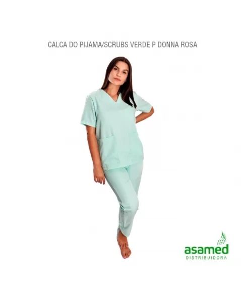 CALCA DO PIJAMA/SCRUBS VERDE P DONNA ROSA