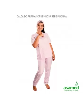 CALCA DO PIJAMA/SCRUBS ROSA BEBE P DONNA ROSA