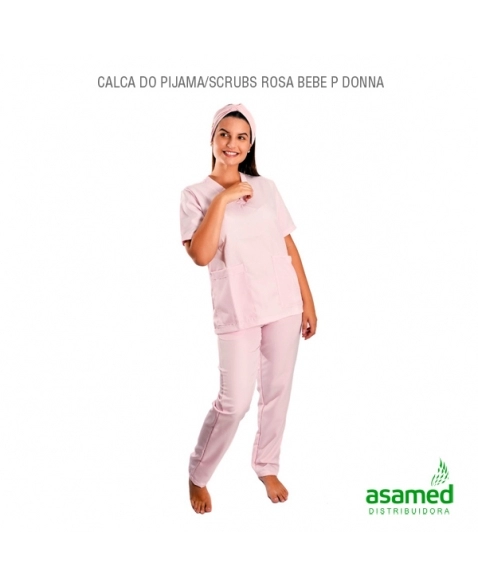 CALCA DO PIJAMA/SCRUBS ROSA BEBE P DONNA ROSA