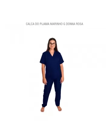 CALCA DO PIJAMA/SCRUBS MARINHO G DONNA ROSA