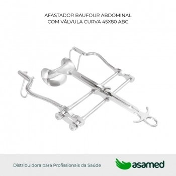 AFASTADOR BAUFOUR ABDOMINAL COM VÁLVULA CURVA 45X80 ABC
