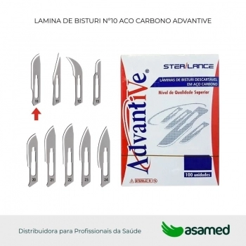 LAMINA DE BISTURI Nº10 ACO CARBONO ADVANTIVE