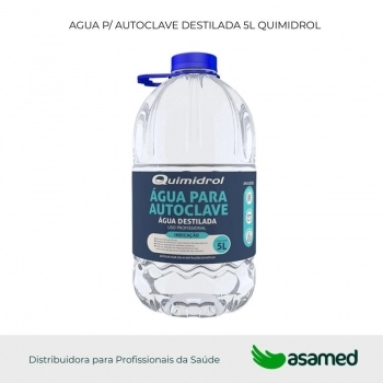 AGUA P/ AUTOCLAVE DESTILADA 5L QUIMIDROL