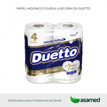 PAPEL HIGIENICO F.DUPLA LUXO 30M C/4 DUETTO