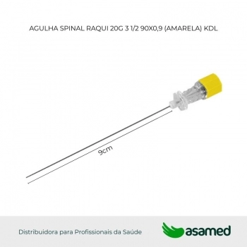 AGULHA SPINAL RAQUI 20G 3 1/2 90X20 (AMARELA) KDL