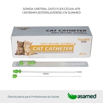 SONDA URETRAL GATO FLEX.C/GUIA 4FR 1.3X130MM (ESTERIL)(VERDE) CN SUNMED