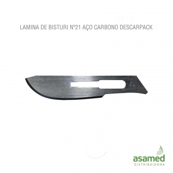 LAMINA DE BISTURI Nº21 ACO CARBONO DESCARPACK