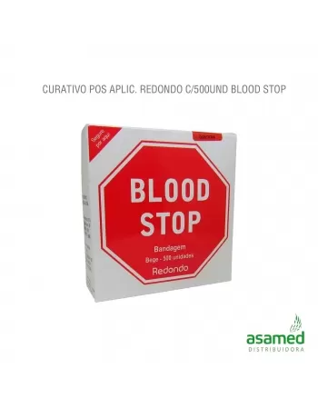 CURATIVO POS APLICAÇÃO REDONDO C/500UND BLOOD STOP
