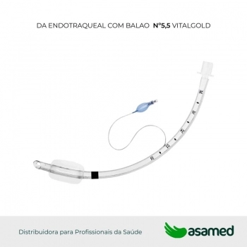 SONDA ENDOTRAQUEAL COM BALAO Nº5,5 VITALGOLD