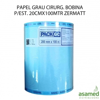 PAPEL GRAU CIRURG. BOBINA P/EST. 20CMX100MTR ZERMATT
