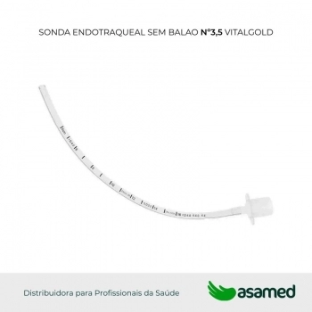 SONDA ENDOTRAQUEAL SEM BALAO Nº3,5 VITALGOLD