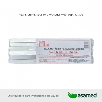 TALA METALICA 12 X 250MM C/12UND. M-SO