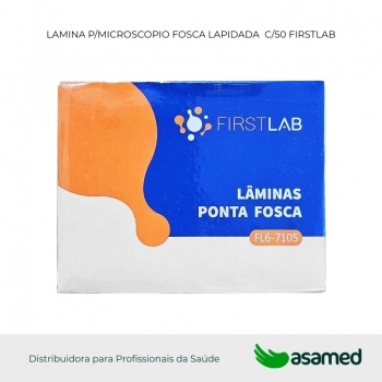 LAMINA P/MICROS. FOSCA LAPIDADA C/50 FIRSTLAB