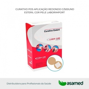 CURATIVO POS APLICAÇÃO REDONDO C/500UND ESTERIL COR PELE LABORIMPORT