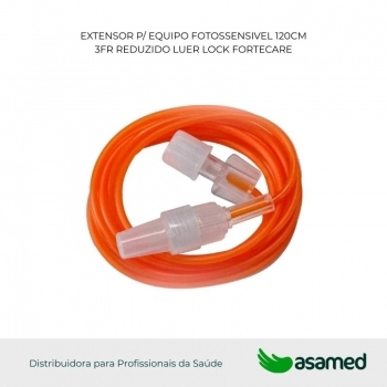 EXTENSOR P/ EQUIPO FOTOSSENSIVEL 120CM 3FR REDUZIDO LUER LOCK FORTECARE