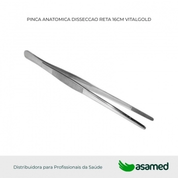 PINCA ANATOMICA DISSECCAO RETA 16CM VITALGOLD