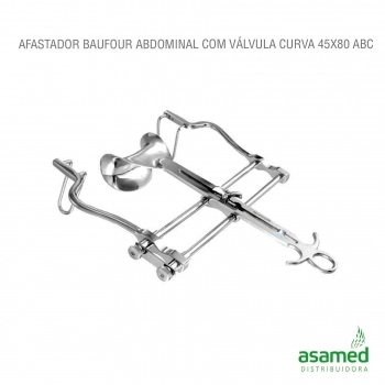AFASTADOR BAUFOUR ABDOMINAL COM VÁLVULA CURVA 45X80 ABC