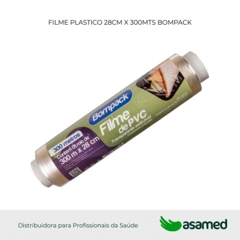 FILME PLASTICO 28CM X 300MTS BOMPACK
