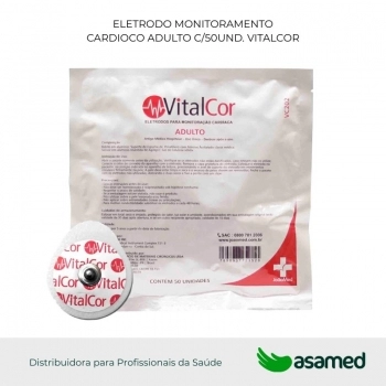 ELETRODO MONITORAMENTO CARDIOCO ADULTO C/50UND. VITALDERME