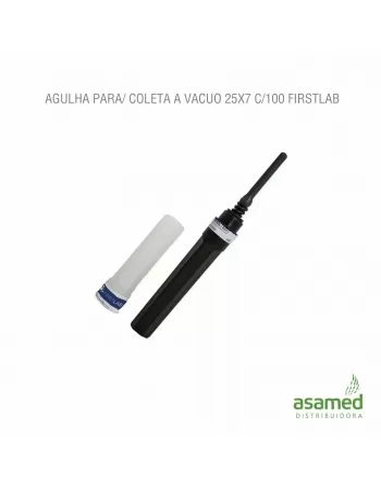 AGULHA PARA COLETA A VACUO 25X0,7MM C/100 FIRSTLAB