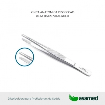 PINCA ANATOMICA DISSECCAO RETA 11,5CM VITALGOLD