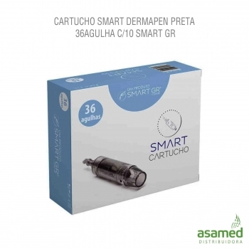 CARTUCHO SMART DERMAPEN PRETA 36 AGULHA C/10 SMART GR