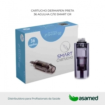 CARTUCHO SMART DERMAPEN PRETA 36 AGULHA C/10 SMART GR