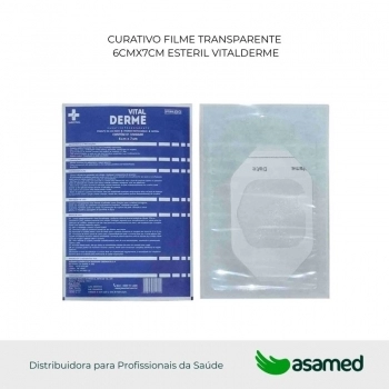 CURATIVO FILME TRANSPARENTE 6CMX7CM ESTERIL VITALDERME