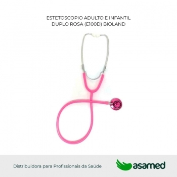 ESTETOSCOPIO ADULTO E INFANTIL DUPLO ROSA (E100D) BIOLAND