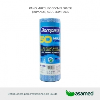 PANO MULTIUSO 28CM X 50MTR (50PANOS) AZUL BOMPACK