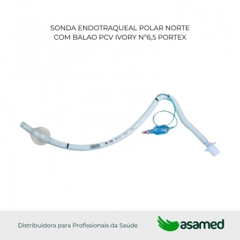 SONDA ENDOTRAQUEAL POLAR NORTE COM BALAO PCV IVORY Nº6,5 PORTEX