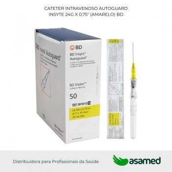 CATETER INTRAVENOSO AUTOGUARD INSYTE 24G X 0,75" (AMARELO) BD