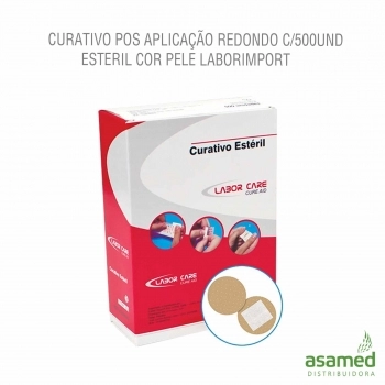 CURATIVO POS APLICAÇÃO REDONDO C/500UND ESTERIL COR PELE LABORIMPORT