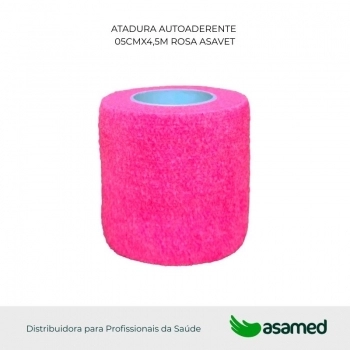 ATADURA AUTOADERENTE 05CMX4,5M ROSA ASAVET
