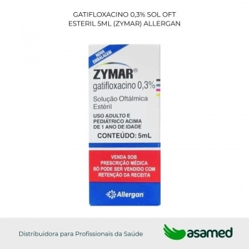 GATIFLOXACINO 0,3% SOL OFT ESTERIL 5ML (ZYMAR) ALLERGAN