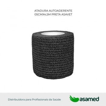ATADURA AUTOADERENTE 05CMX4,5M PRETA ASAVET