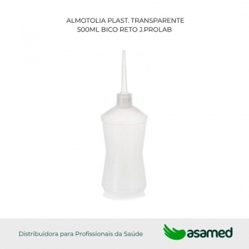 ALMOTOLIA PLAST. TRANSPARENTE 500ML BICO RETO J.PROLAB