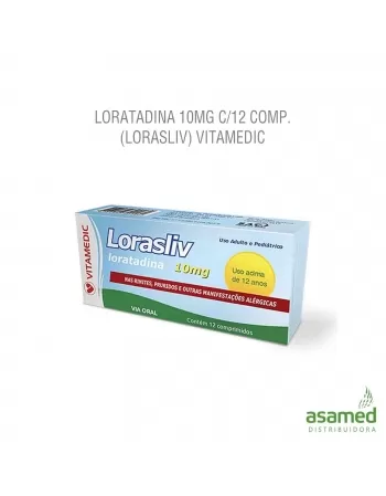 LORATADINA 10MG C/12 COMP. (LORASLIV) VITAMEDIC