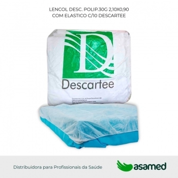 LENCOL DESC. POLIP.30G 2,10X0,90 COM ELASTICO C/10 DESCARTEE