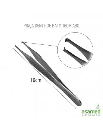 PINCA ANATOMICA DENTE DE RATO 16CM ABC