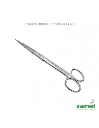 TESOURA CIRURGICA FINA/FINA 15CM RETA ABC