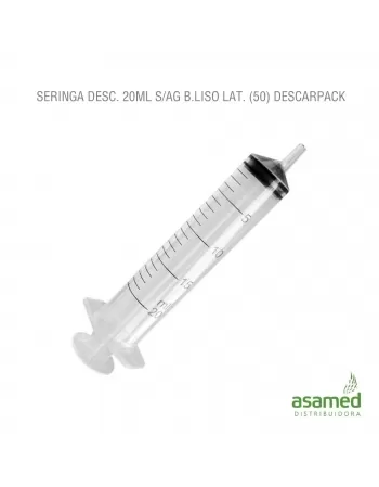 SERINGA DESC. 20ML SEM AGULHA LUER SLIP LATERAL LATEX FREE DESCARPACK