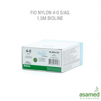 FIO NYLON 4-0 S/AG. 1,5M BIOLINE