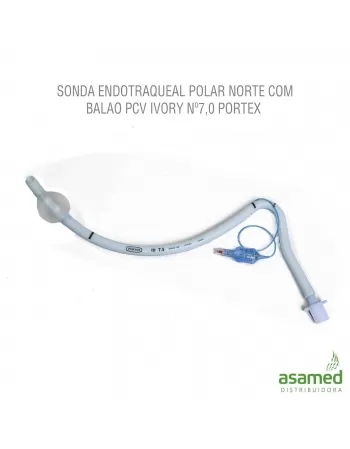 SONDA ENDOTRAQUEAL POLAR NORTE COM BALAO PCV IVORY Nº7,0 PORTEX