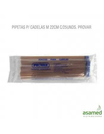 PIPETAS P/ CADELAS M 22CM C/25UNDS. PROVAR