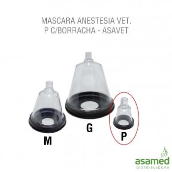 MASCARA ANESTESIA VET. P C/BORRACHA - ASAVET