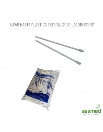 SWAB HASTE PLASTICA ESTERIL C/100 LABORIMPORT