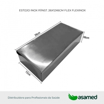 ESTOJO INOX P/INST. 26X12X6CM FLEX FLEXNOX